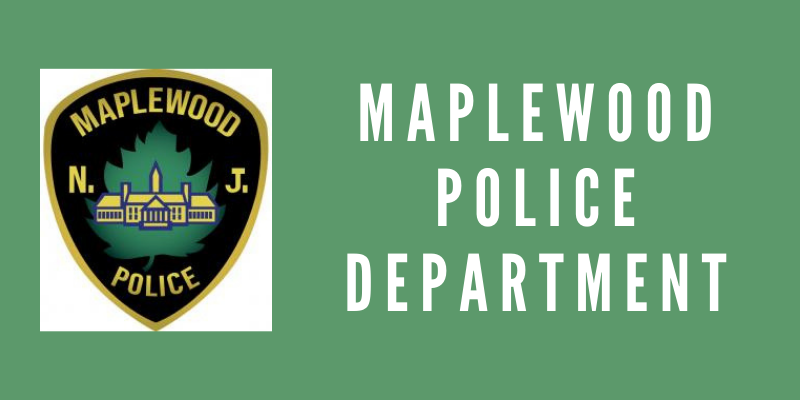 Image of the Maplewood PD logo on a green background. To the right of the logo 